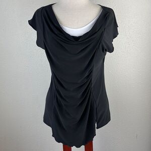 Passports Short Sleeve Blouse Top Size M EUC